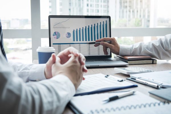 Professional executive manager, Business partner discussing ideas marketing plan and presentation project of investment at meeting and analyzing on document data, financial and investment concept.